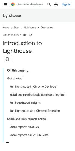 Lighthouse preview